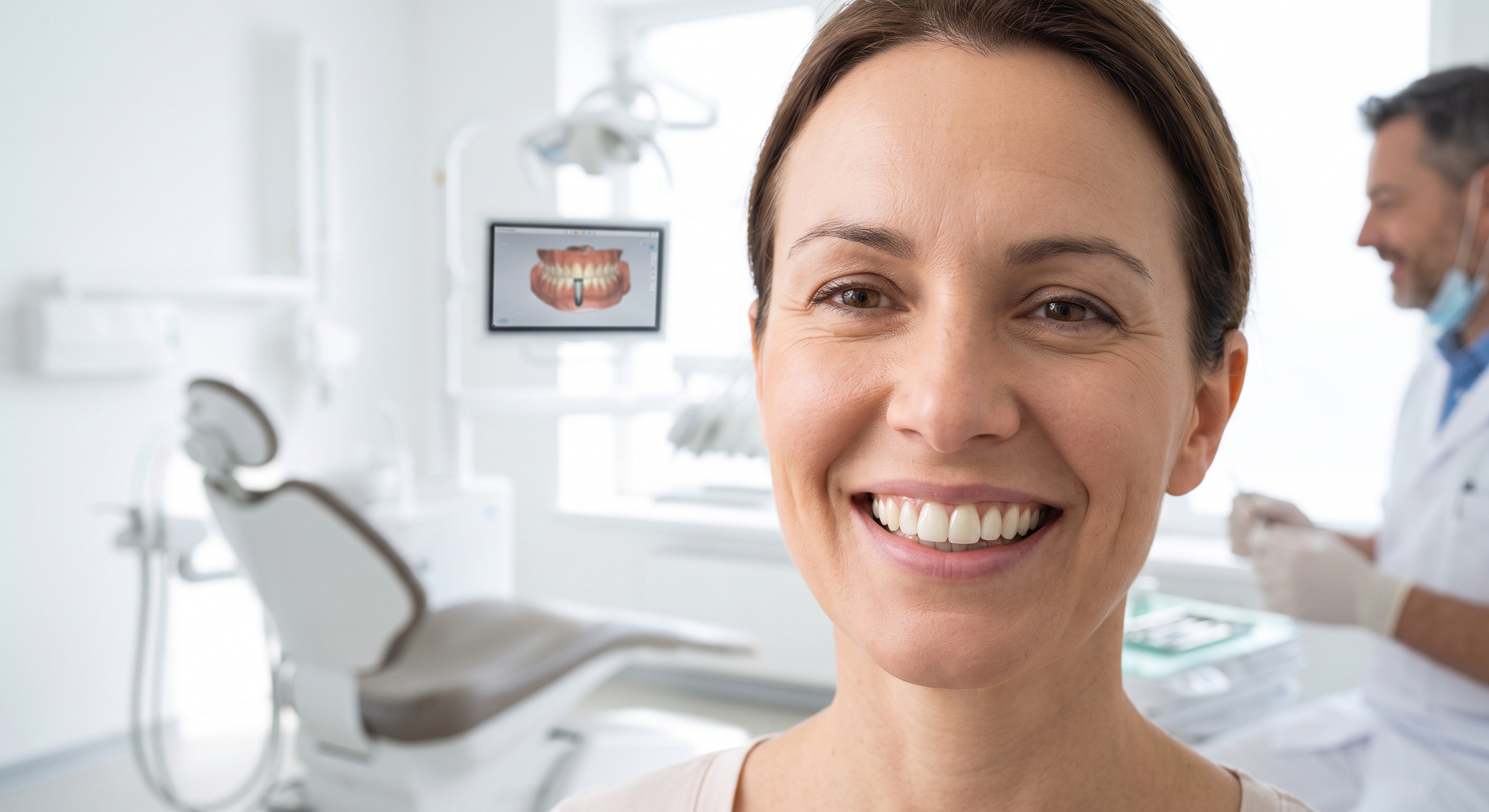 Ilustración de implantología dental